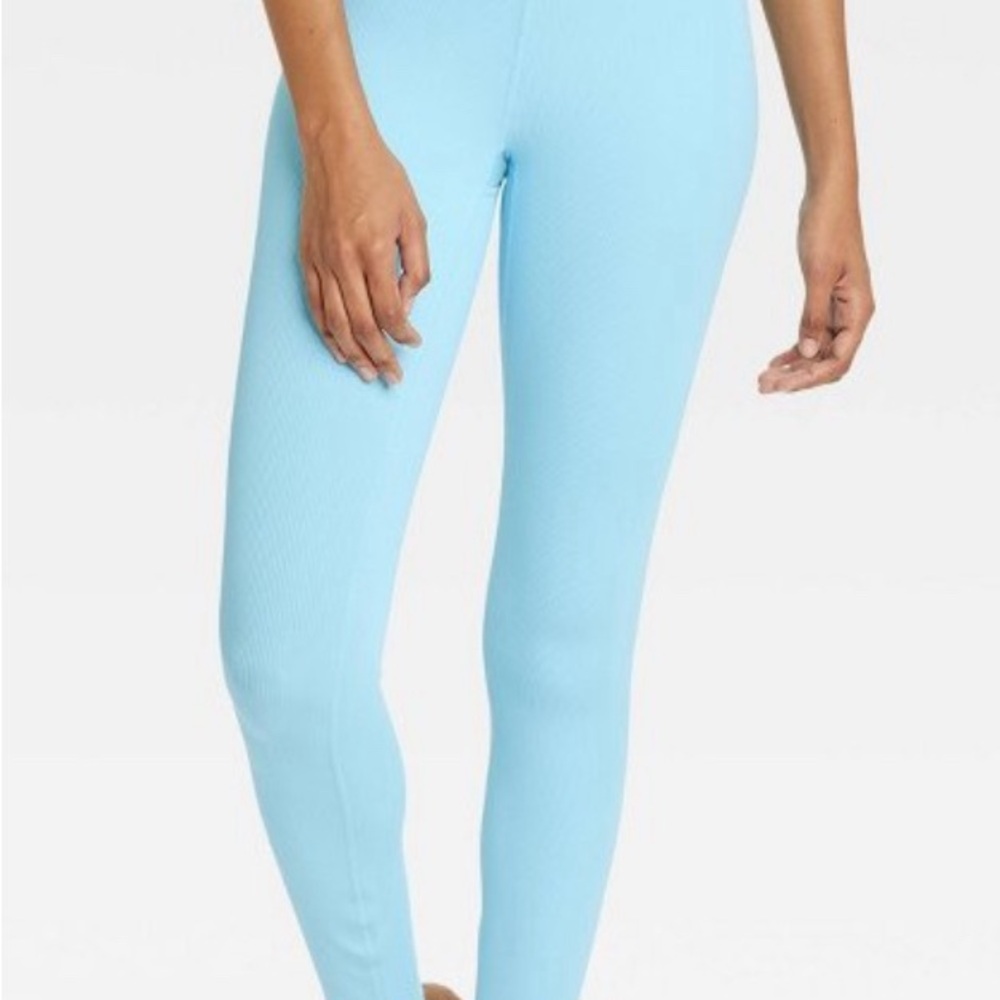 SET!!!! Bright baby blue- All in Motion ribbed set - Picture 2 of 8